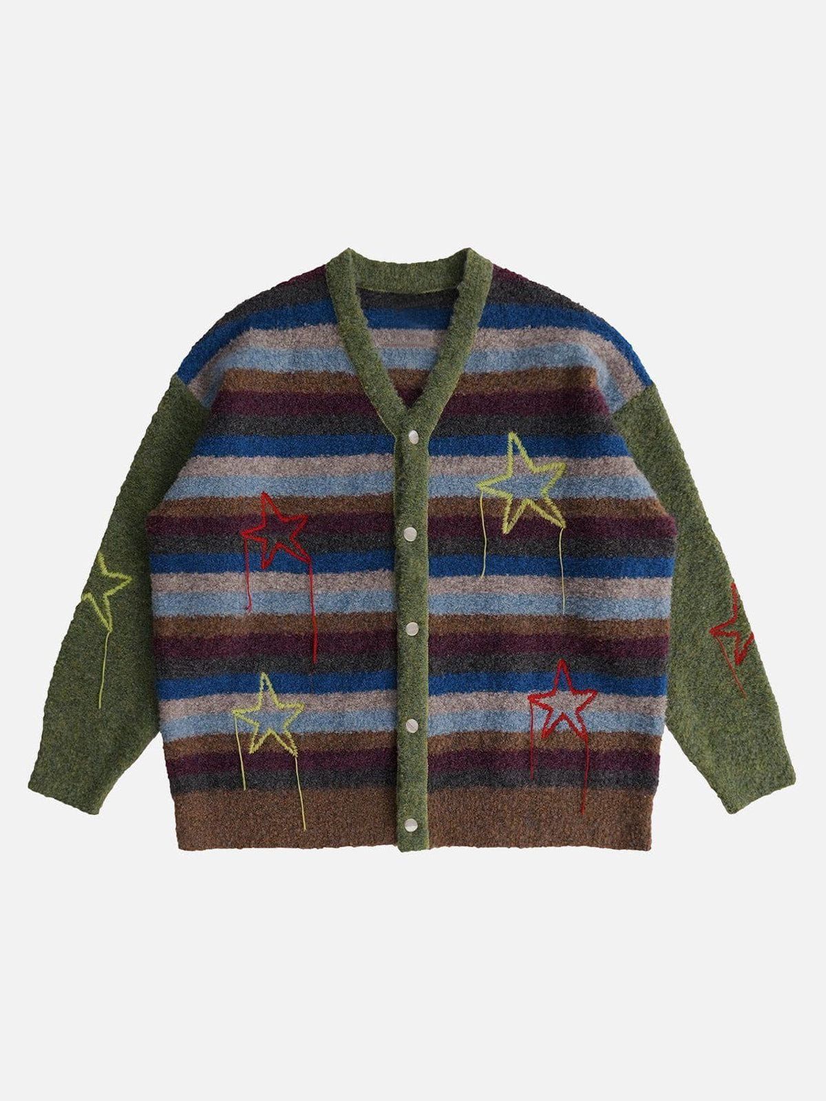 Aelfric Eden Vintage Stripe Patchwork Star Cardigan sold by Aelfric Eden product image thumbnail 3