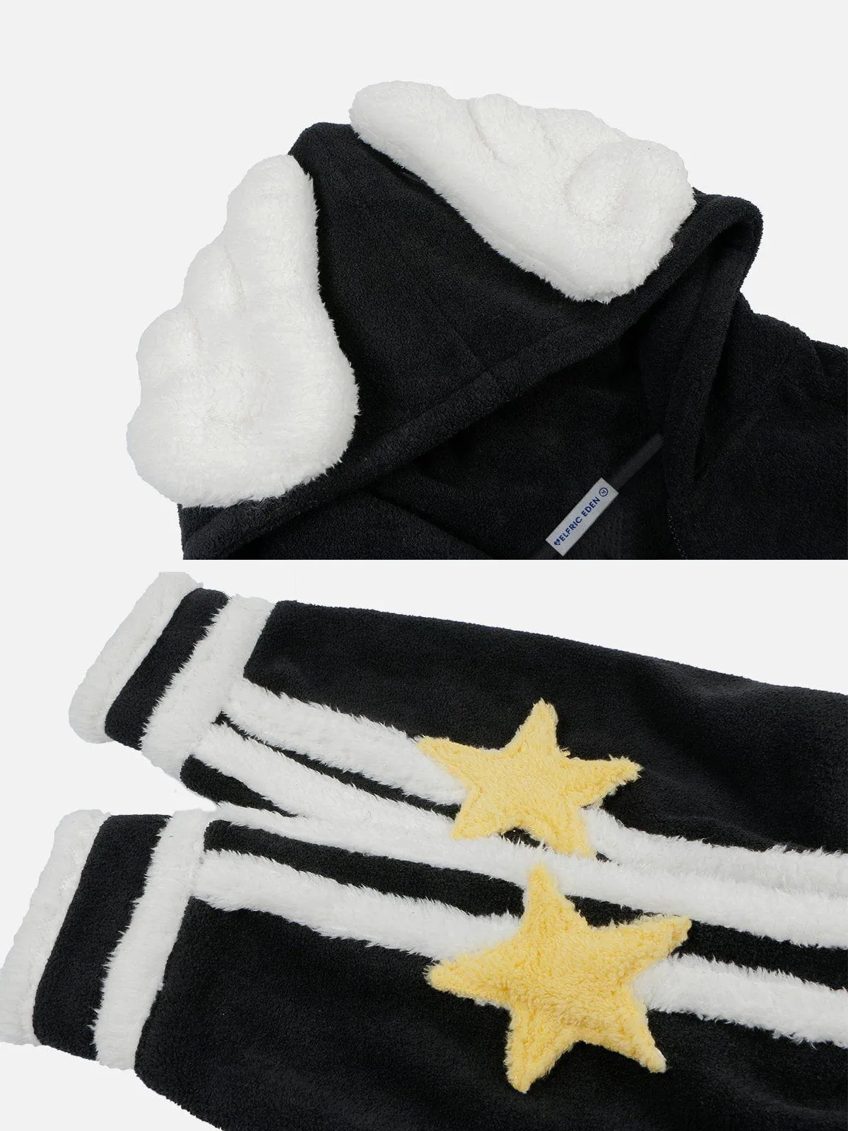 Aelfric Eden Star Applique Plush Hoodie sold by Aelfric Eden product image thumbnail 4