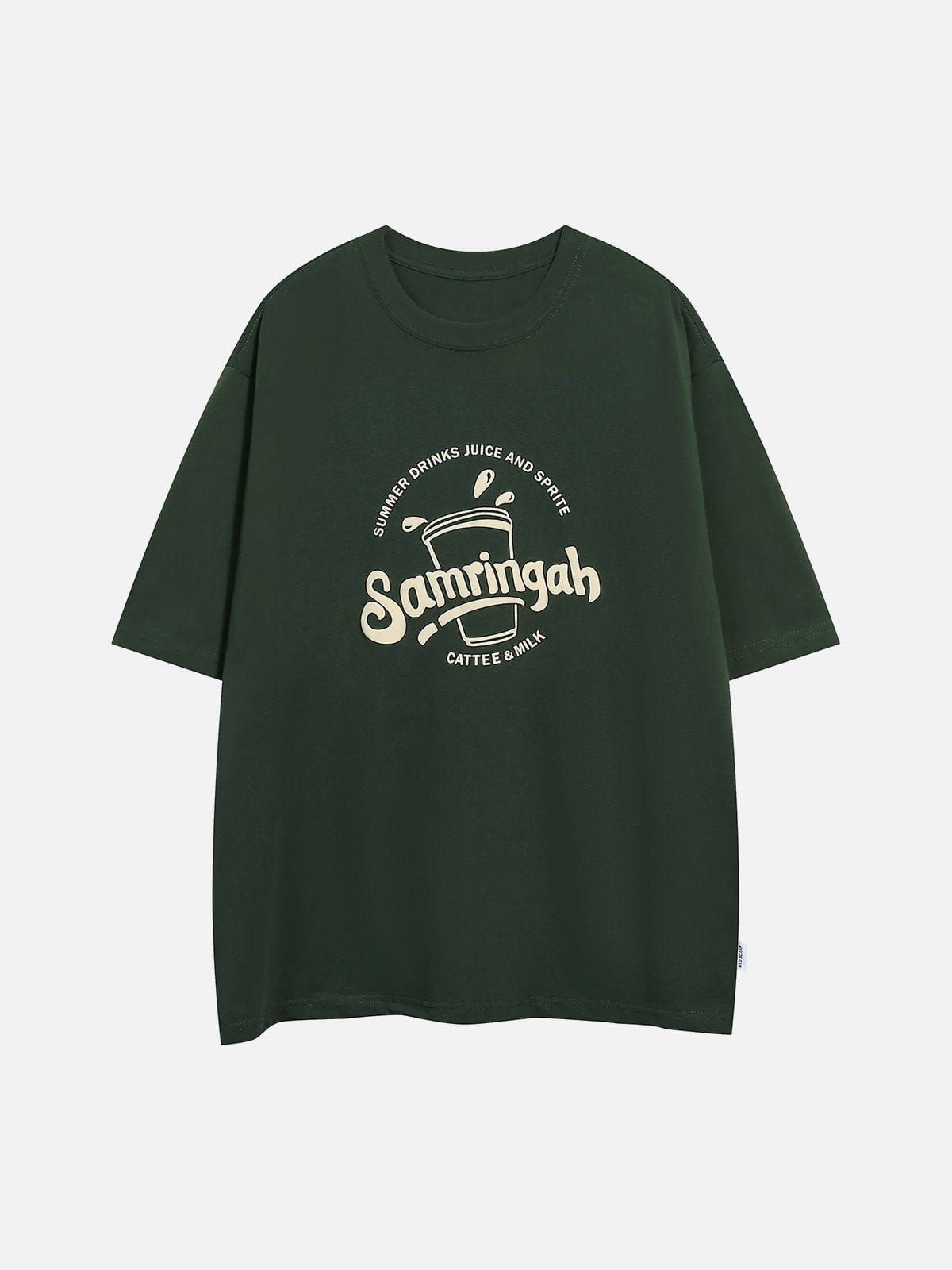 Aelfric Eden Summer Drinks Foam Letter Print Tee sold by Aelfric Eden