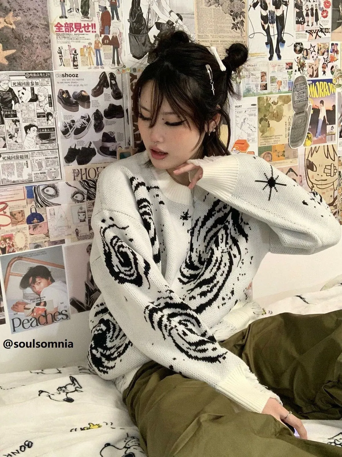 Aelfric Eden Starry Night Jacquard Knit Sweater | Parallel