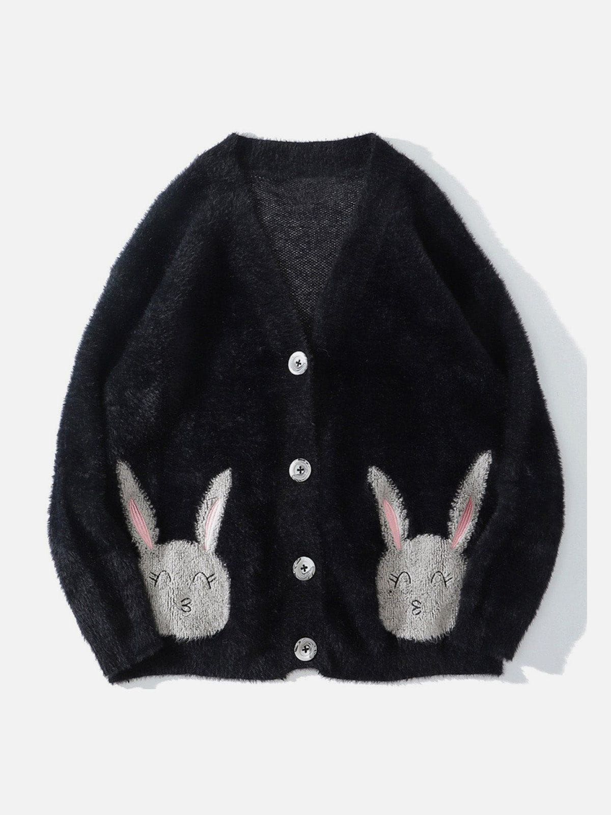 Aelfric Eden Cartoon Rabbit Embroidered Cardigan @prinz_osman sold by Aelfric Eden product image thumbnail 2