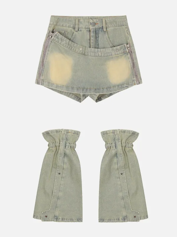 Aelfric Eden Star Rivet Leg Sleeves Jorts sold by Aelfric Eden