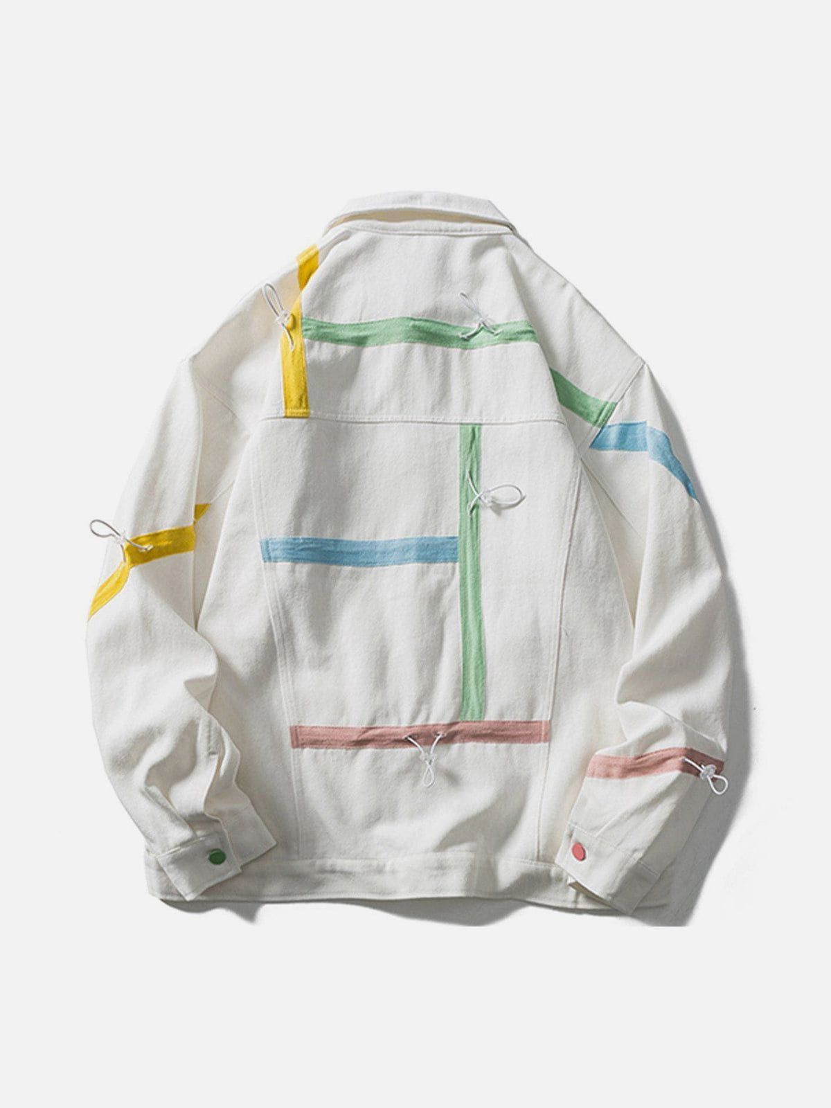 Aelfric Eden Multicolor Drawstring Lapel Jacket sold by Aelfric Eden product image thumbnail 2