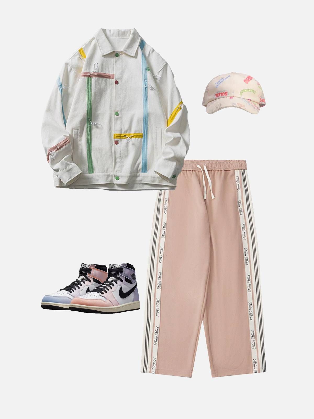 Aelfric Eden Multicolor Drawstring Lapel Jacket sold by Aelfric Eden product image thumbnail 3