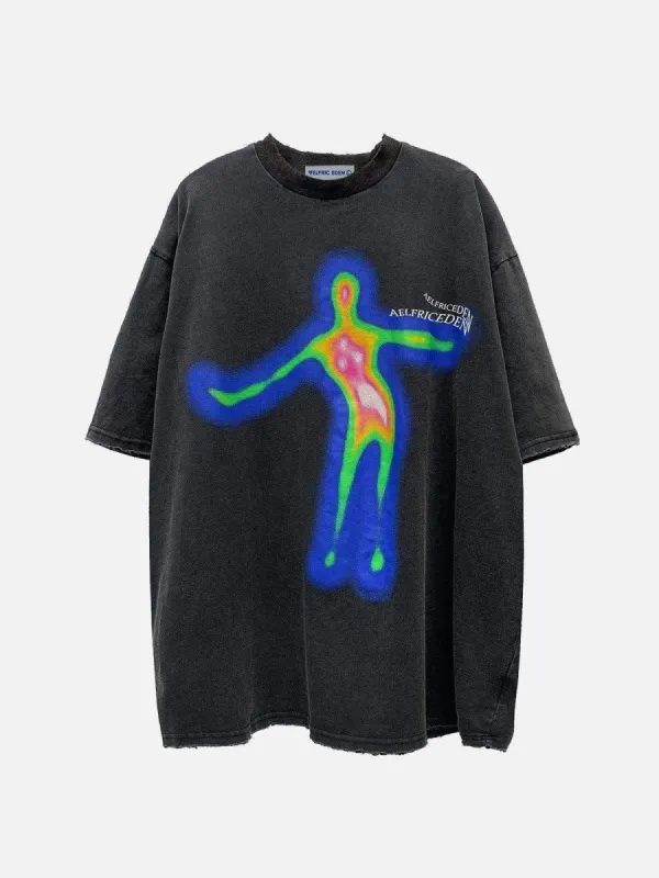 Tシャツ・カットソー Aelfric Eden Color Blocking Star Tee Aelfric Eden Color Blocking Print Tee – Aelfric eden