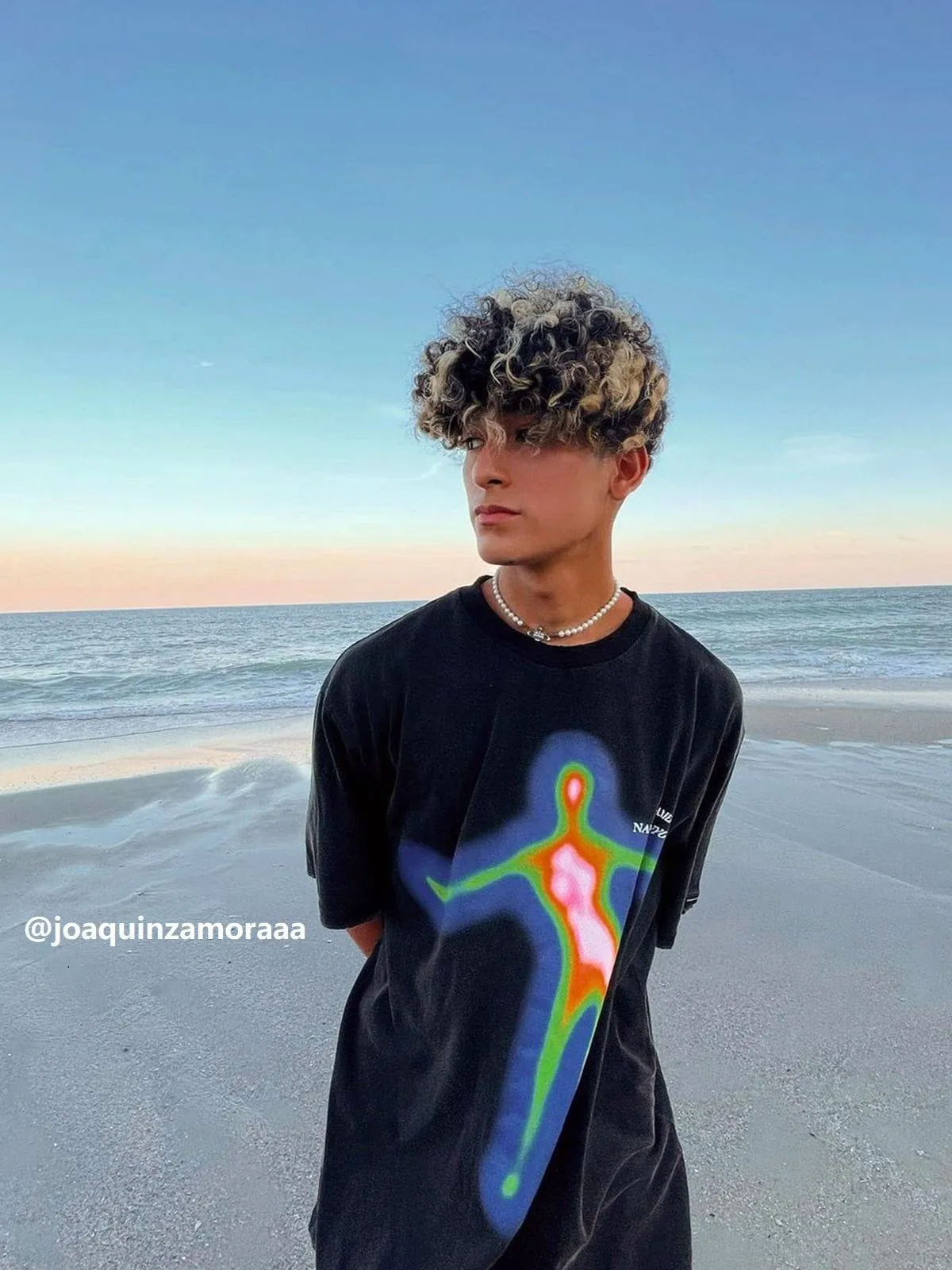 Aelfric Eden Distorted Portrait Graphic Oversized Tee sold by Aelfric Eden product image thumbnail 2