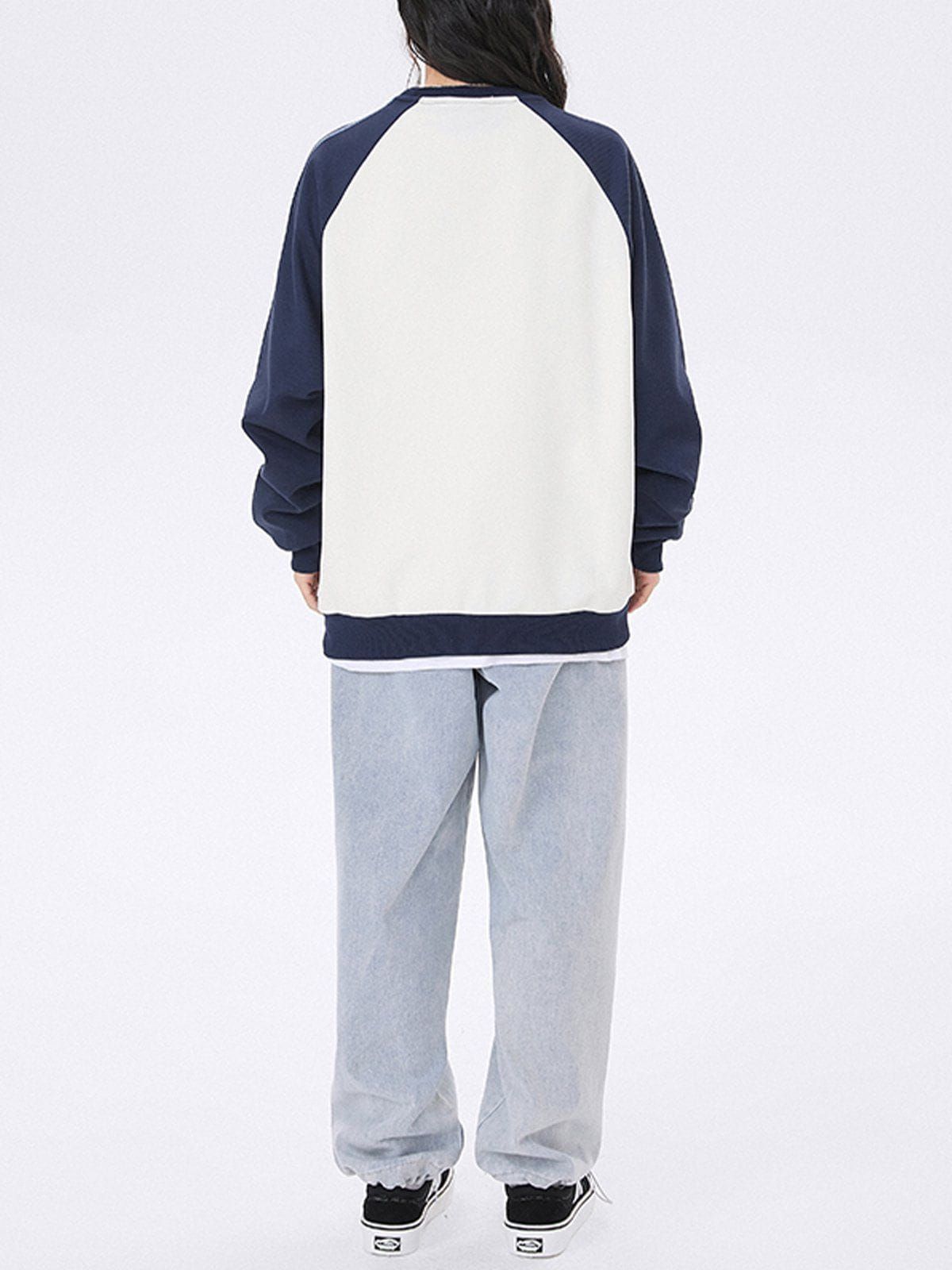 Aelfric Eden Letter Print Panel Side Stripe Sweatshirt sold by Aelfric Eden product image thumbnail 5