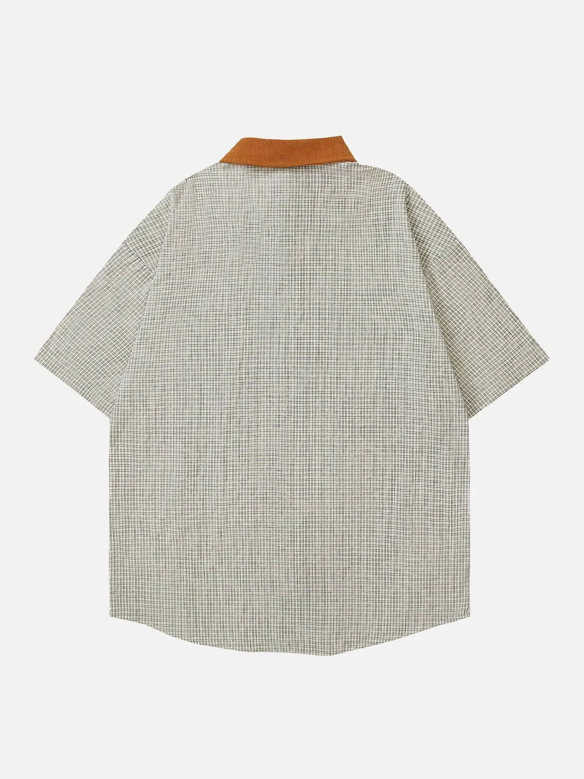 Aelfric Eden Embroidery Deer Short Sleeve Shirt sold by Aelfric Eden product image thumbnail 3