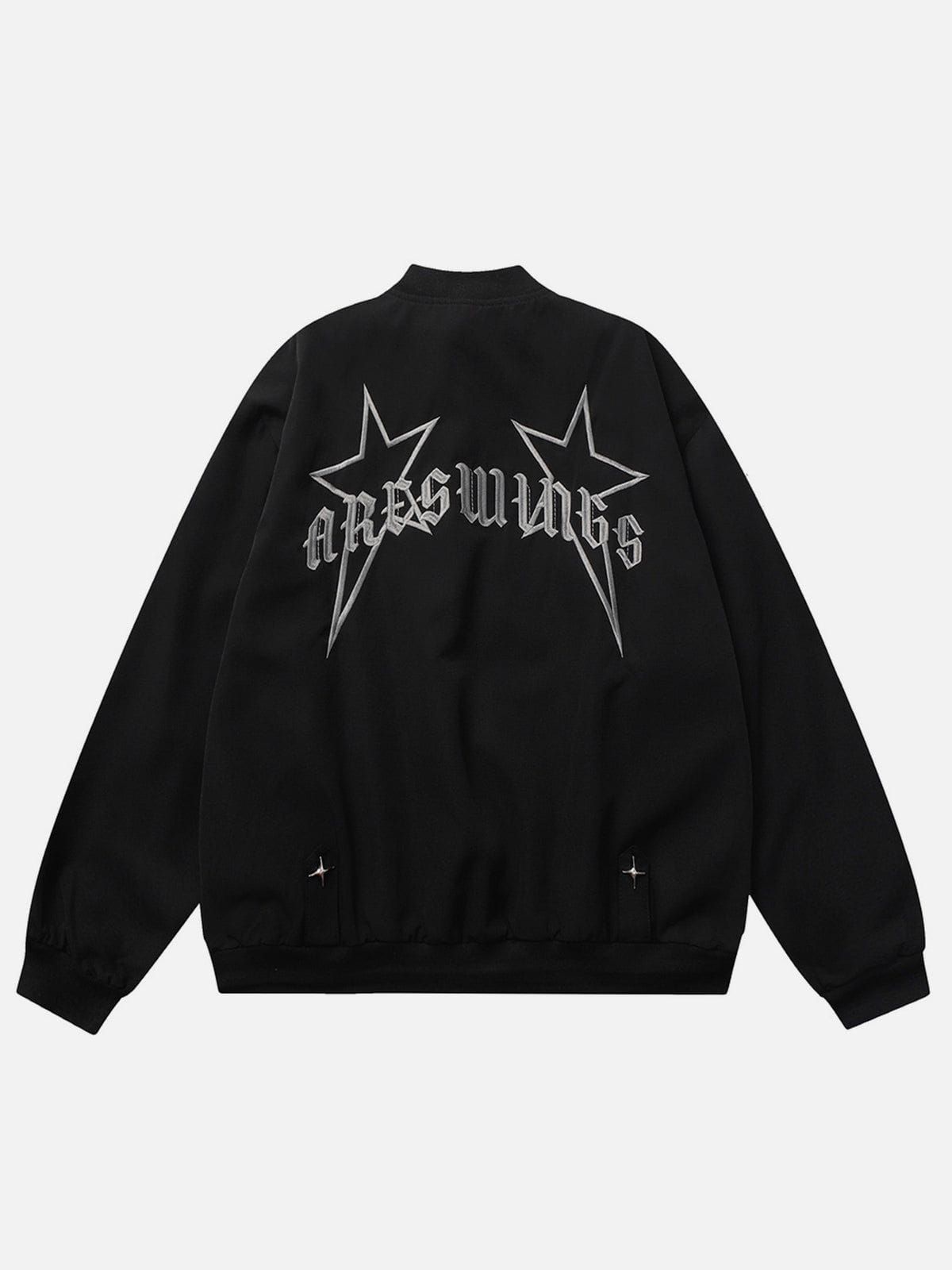 Aelfric Eden Letter Star Embroidery Bomber Jacket sold by Aelfric Eden product image thumbnail 2