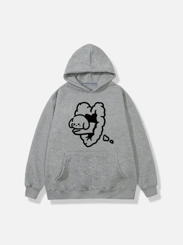 Aelfric Eden Heart Dog Print Hoodie sold by Aelfric Eden