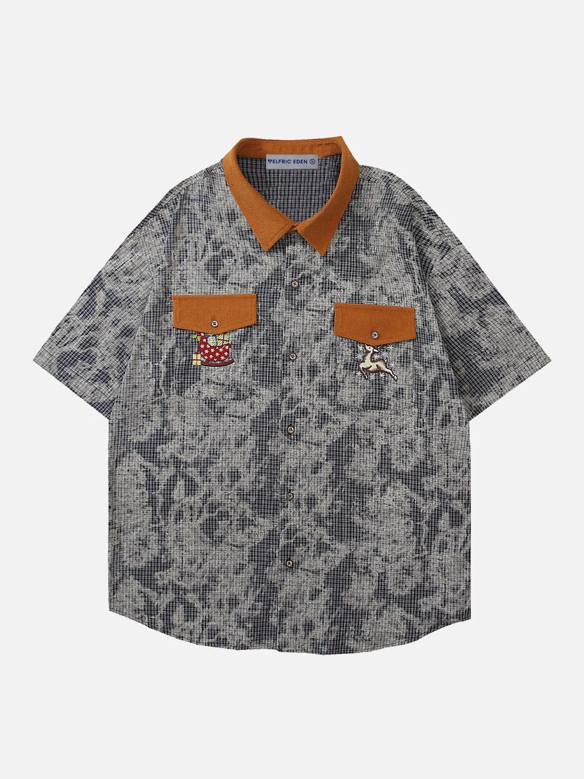Aelfric Eden Embroidery Deer Short Sleeve Shirt sold by Aelfric Eden product image thumbnail 2
