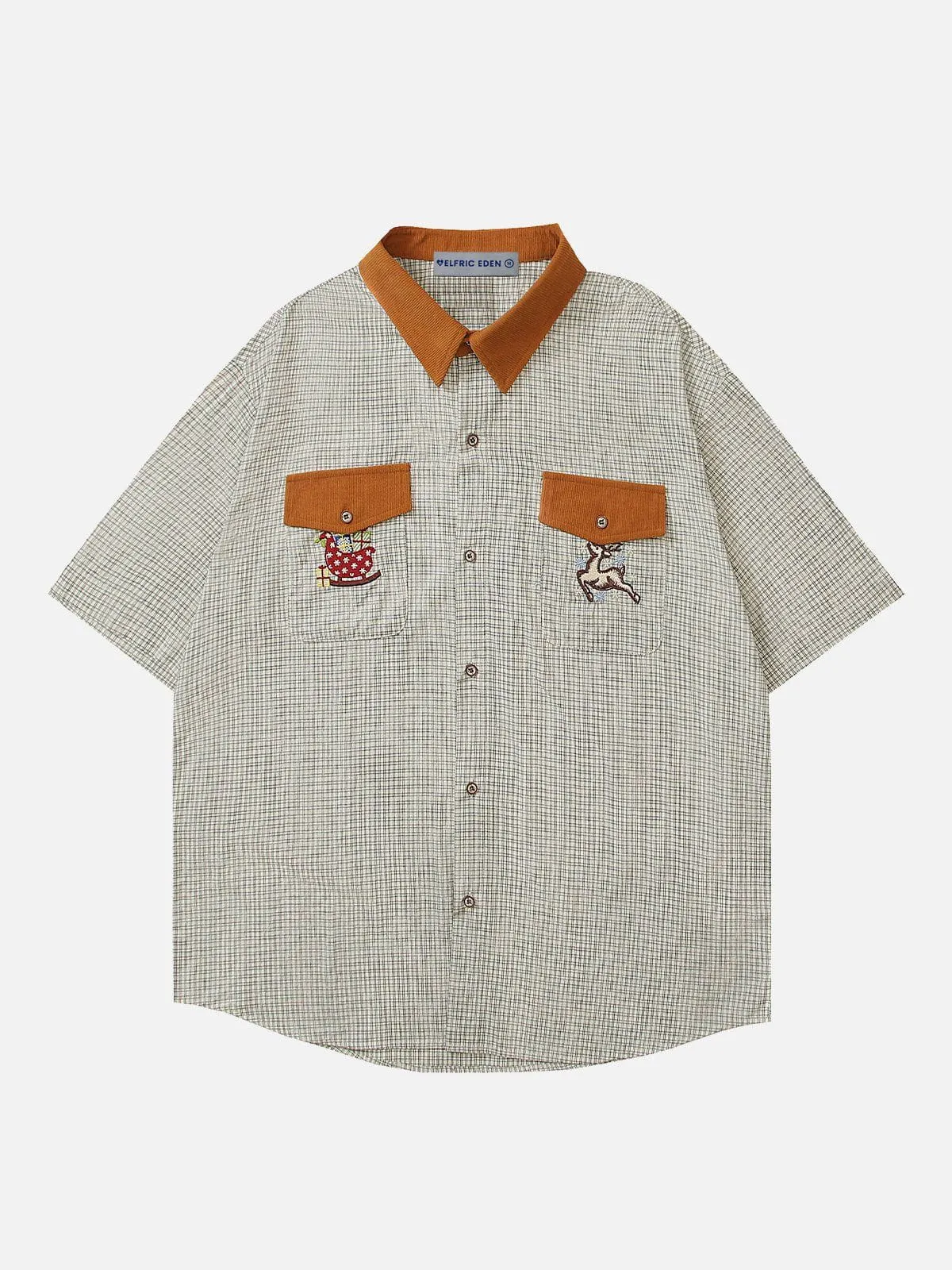 Aelfric Eden Embroidery Deer Short Sleeve Shirt sold by Aelfric Eden