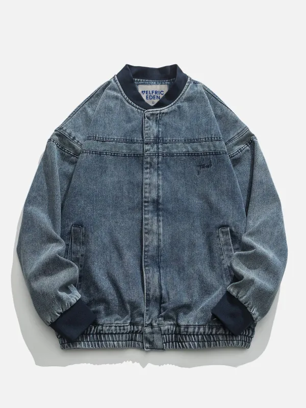 Aelfric Eden Vintage Denim Varsity Jacket sold by Aelfric Eden