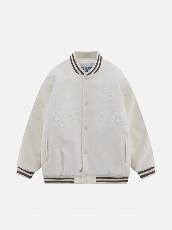 Aelfric Eden Embroidery Letter Varsity Jacket sold by Aelfric Eden