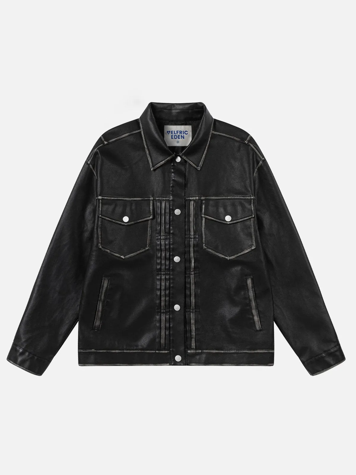 Aelfric Eden Multi Pocket Faux Leather Jacket sold by Aelfric Eden