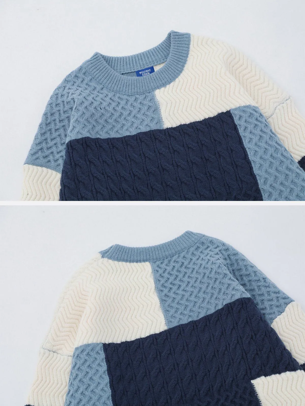 Aelfric Eden Color Blocking Patchwork Sweater sold by Aelfric Eden product image thumbnail 4