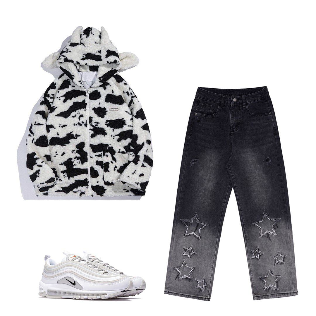 Aelfric Eden Embroidery Stars Gradient Jeans sold by Aelfric Eden product image thumbnail 5
