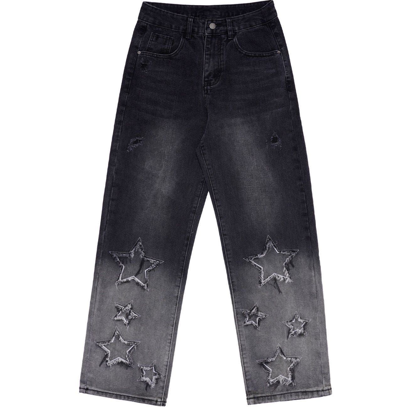Aelfric Eden Embroidery Stars Gradient Jeans sold by Aelfric Eden