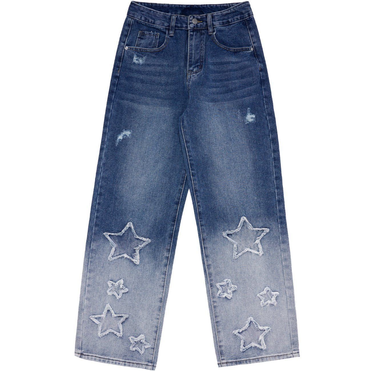 Aelfric Eden Embroidery Stars Gradient Jeans sold by Aelfric Eden product image thumbnail 3