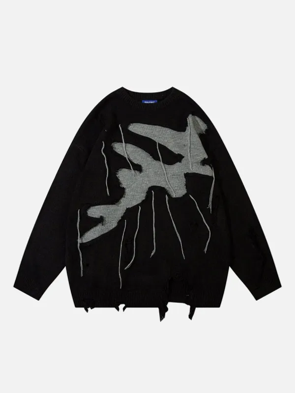 Aelfric Eden Patchwork Tassel Sweater sold by Aelfric Eden