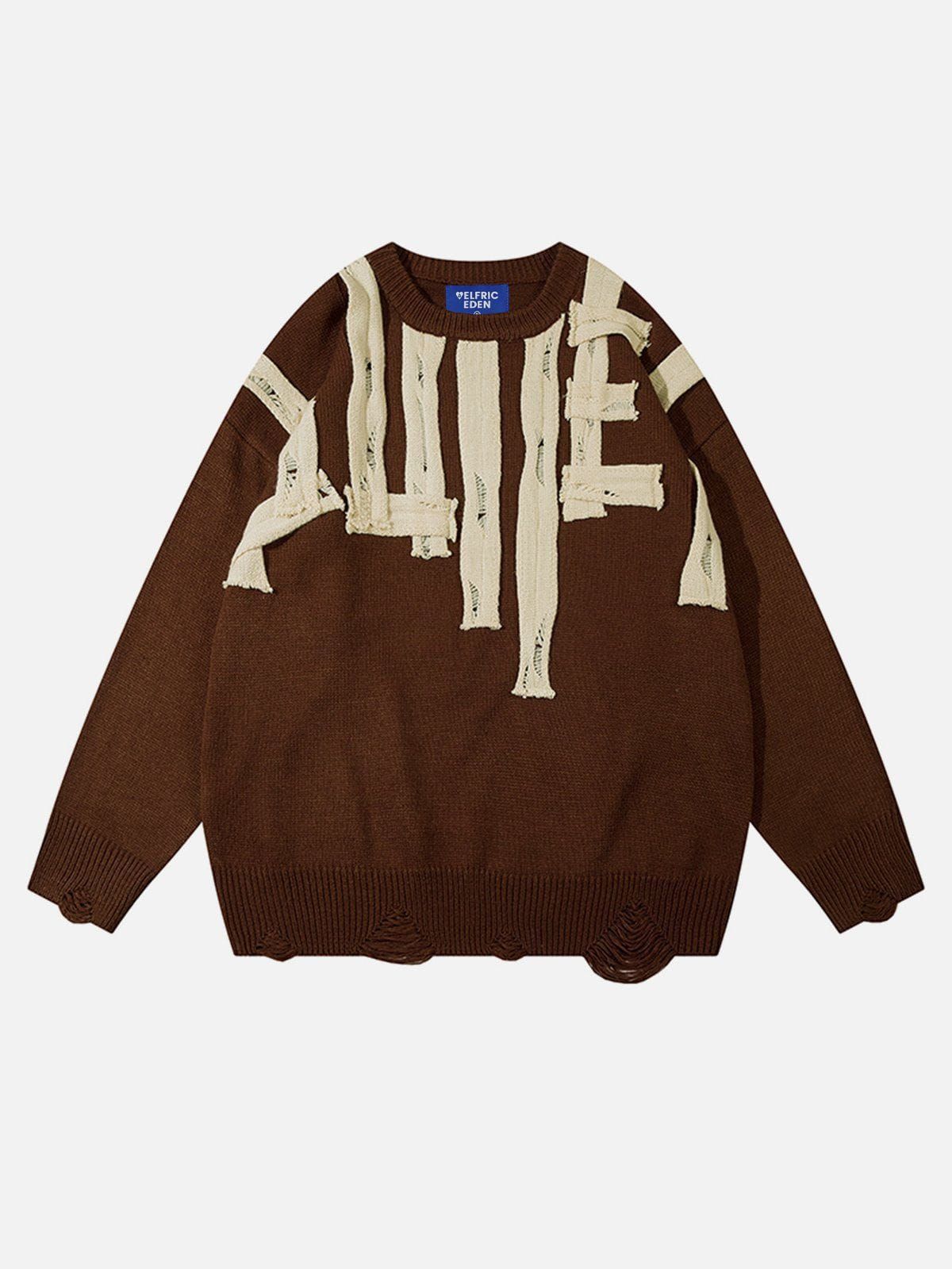 Aelfric Eden Creative Applique Street Style Sweater sold by Aelfric Eden product image thumbnail 3