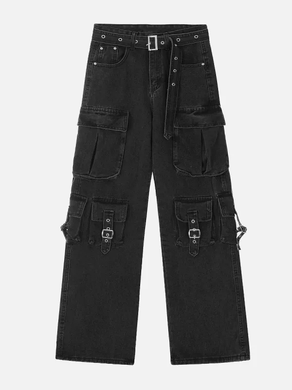 Aelfric Eden Multi Pocket Belt Washed Jeans sold by Aelfric Eden