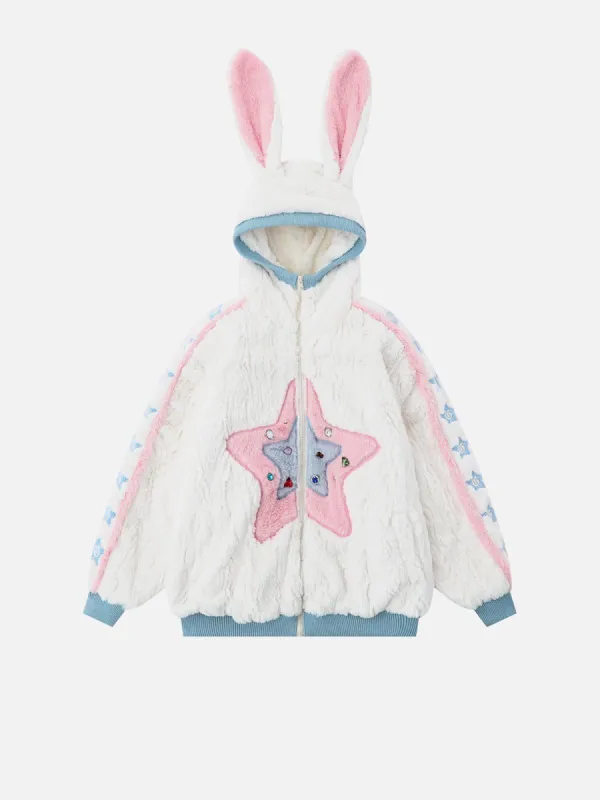 Aelfric Eden Rabbit Ears Hood Sherpa Coat sold by Aelfric Eden