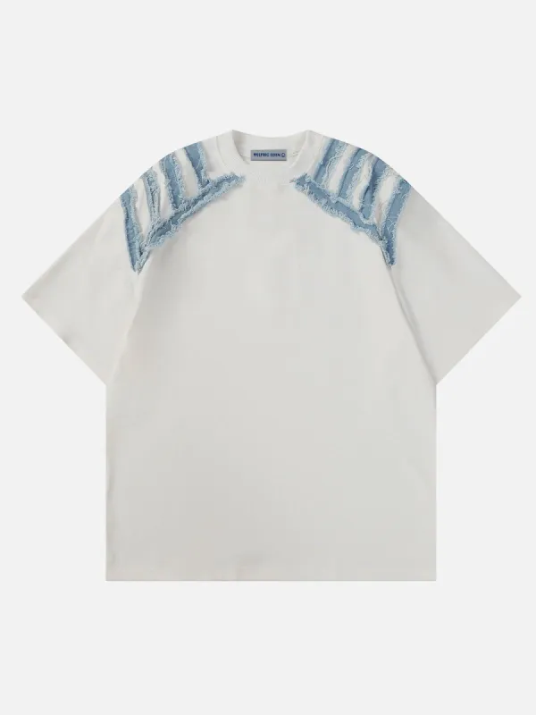 Aelfric Eden Denim Applique Tee sold by Aelfric Eden