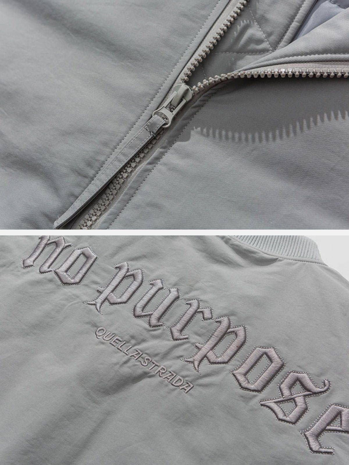 Aelfric Eden Embroidery Letter Solid Color Winter Coat sold by Aelfric Eden product image thumbnail 6