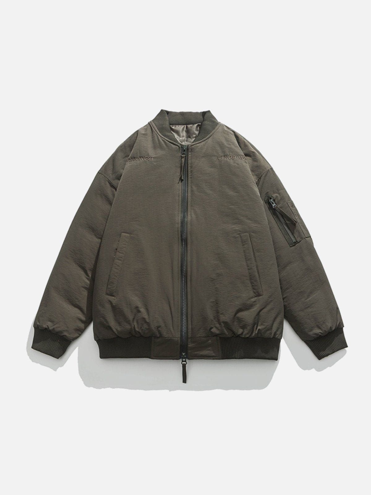 Aelfric Eden Embroidery Letter Solid Color Winter Coat sold by Aelfric Eden product image thumbnail 3