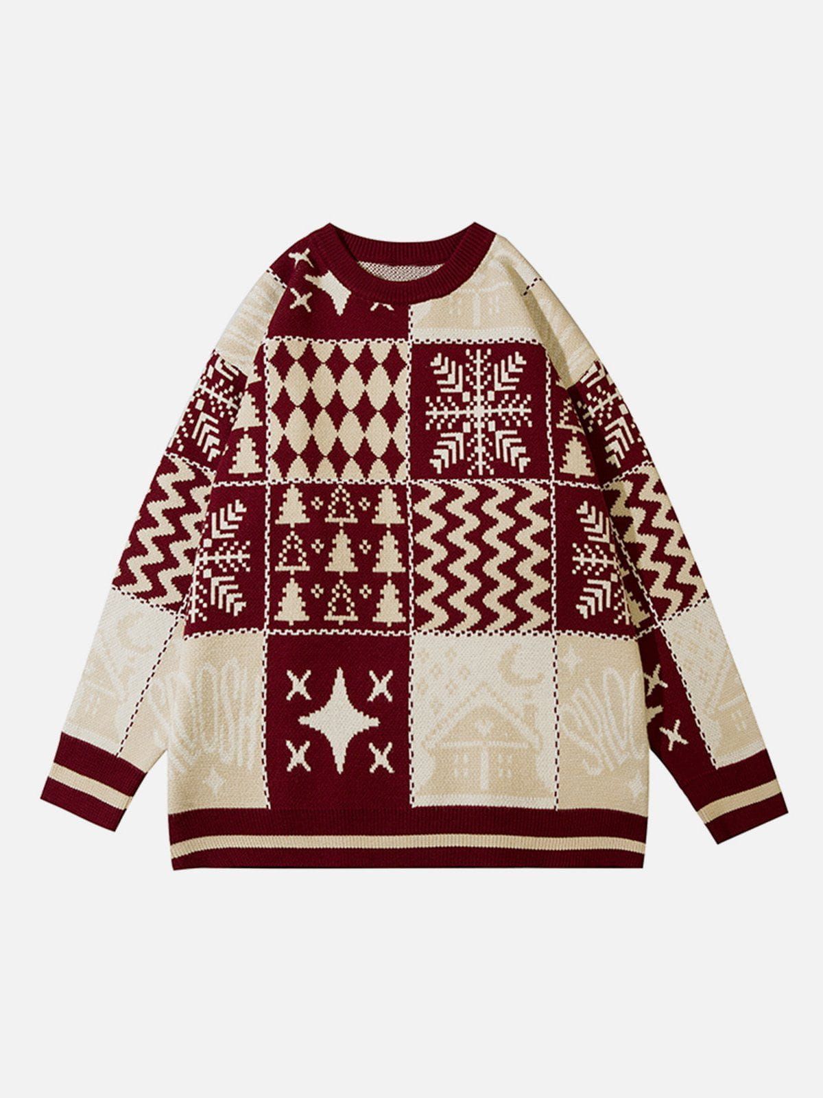 Aelfric Eden Multi Elements Patchwork Knit Sweater sold by Aelfric Eden