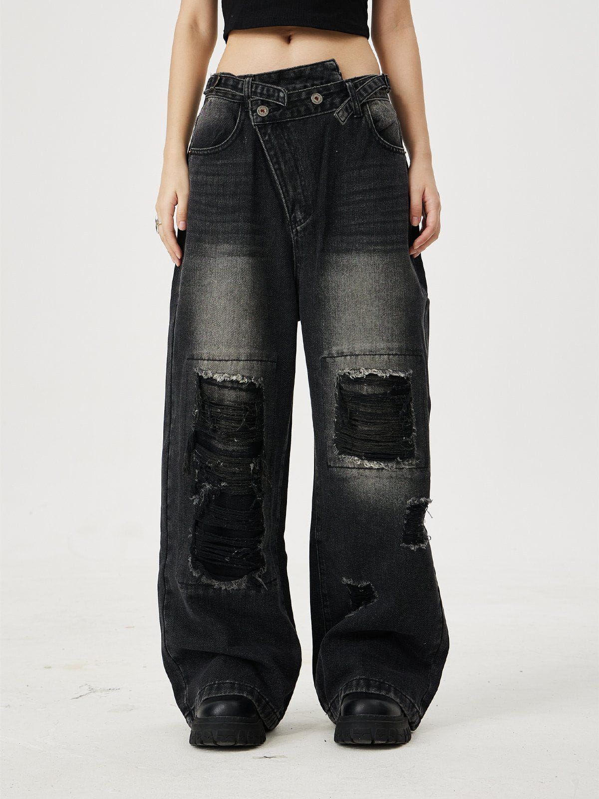 Aelfric Eden Asymmetrical Waist Jeans sold by Aelfric Eden