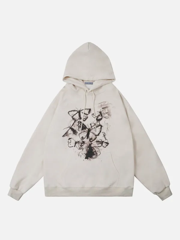 Aelfric Eden Graffiti Butterfly Print Hoodie sold by Aelfric Eden