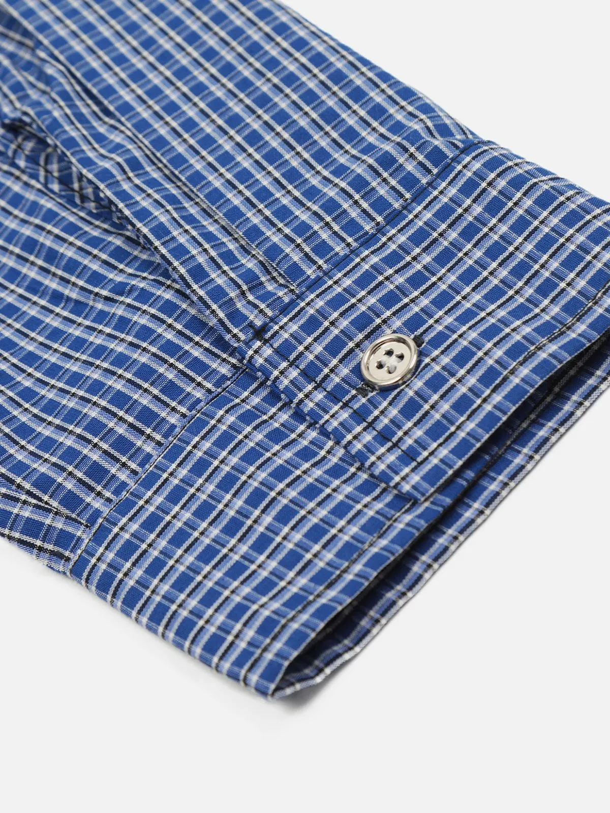 Aelfric Eden Plaid Patchwork Polo Long Sleeve Tee sold by Aelfric Eden product image thumbnail 5