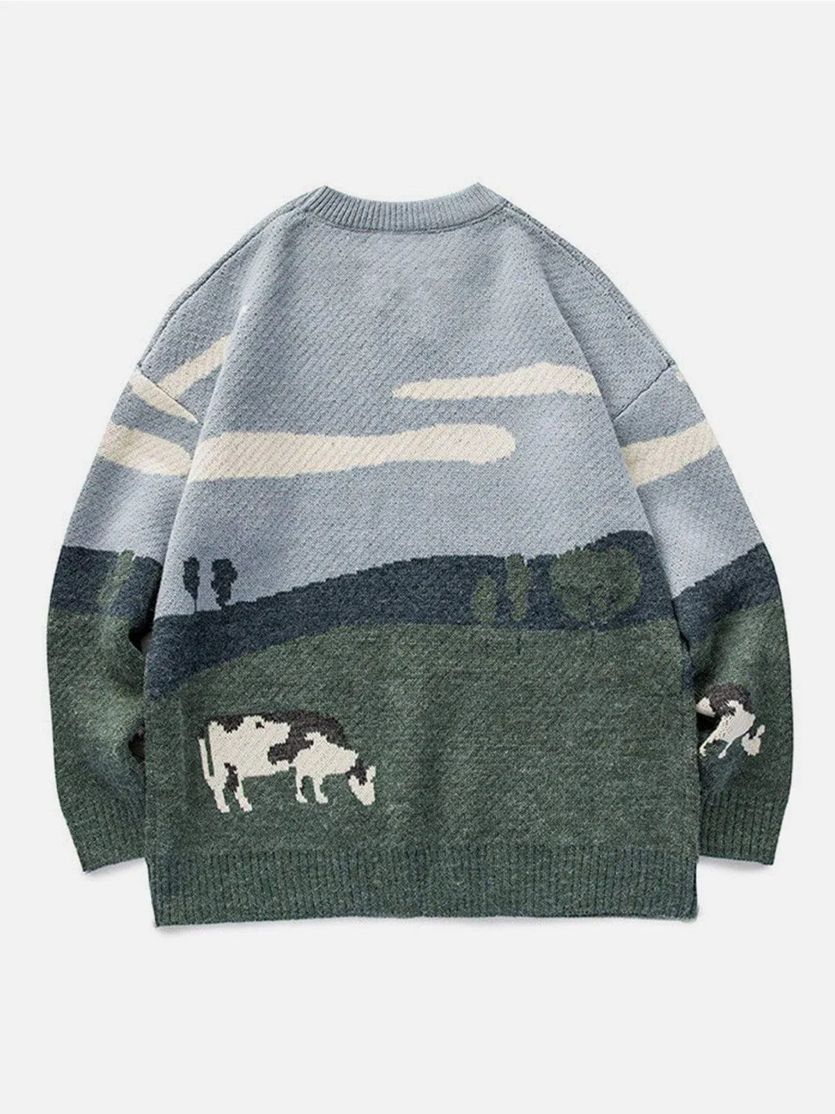 Aelfric Eden Vintage Prairie Cow Pattern Sweater sold by Aelfric Eden product image thumbnail 4