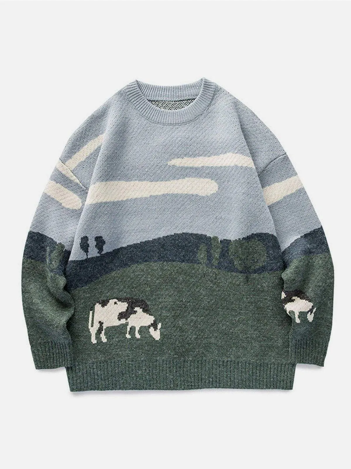 Aelfric Eden Vintage Prairie Cow Pattern Sweater sold by Aelfric Eden