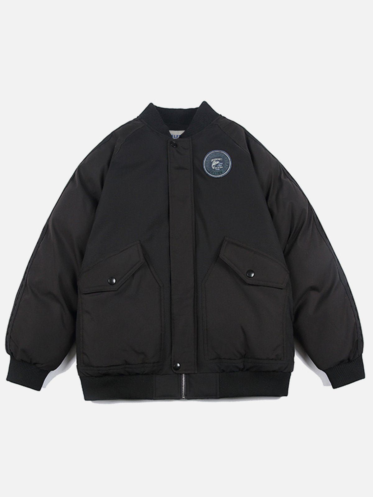 Aelfric Eden Spliced Baseball Collar Winter Coat sold by Aelfric Eden product image thumbnail 2