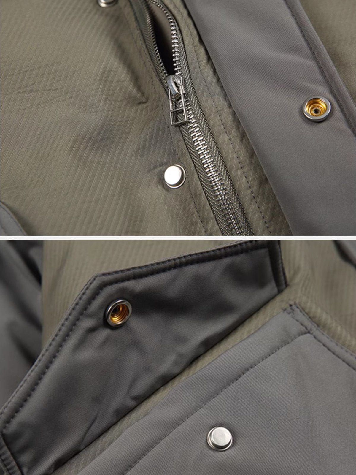 Aelfric Eden Spliced Baseball Collar Winter Coat sold by Aelfric Eden product image thumbnail 4