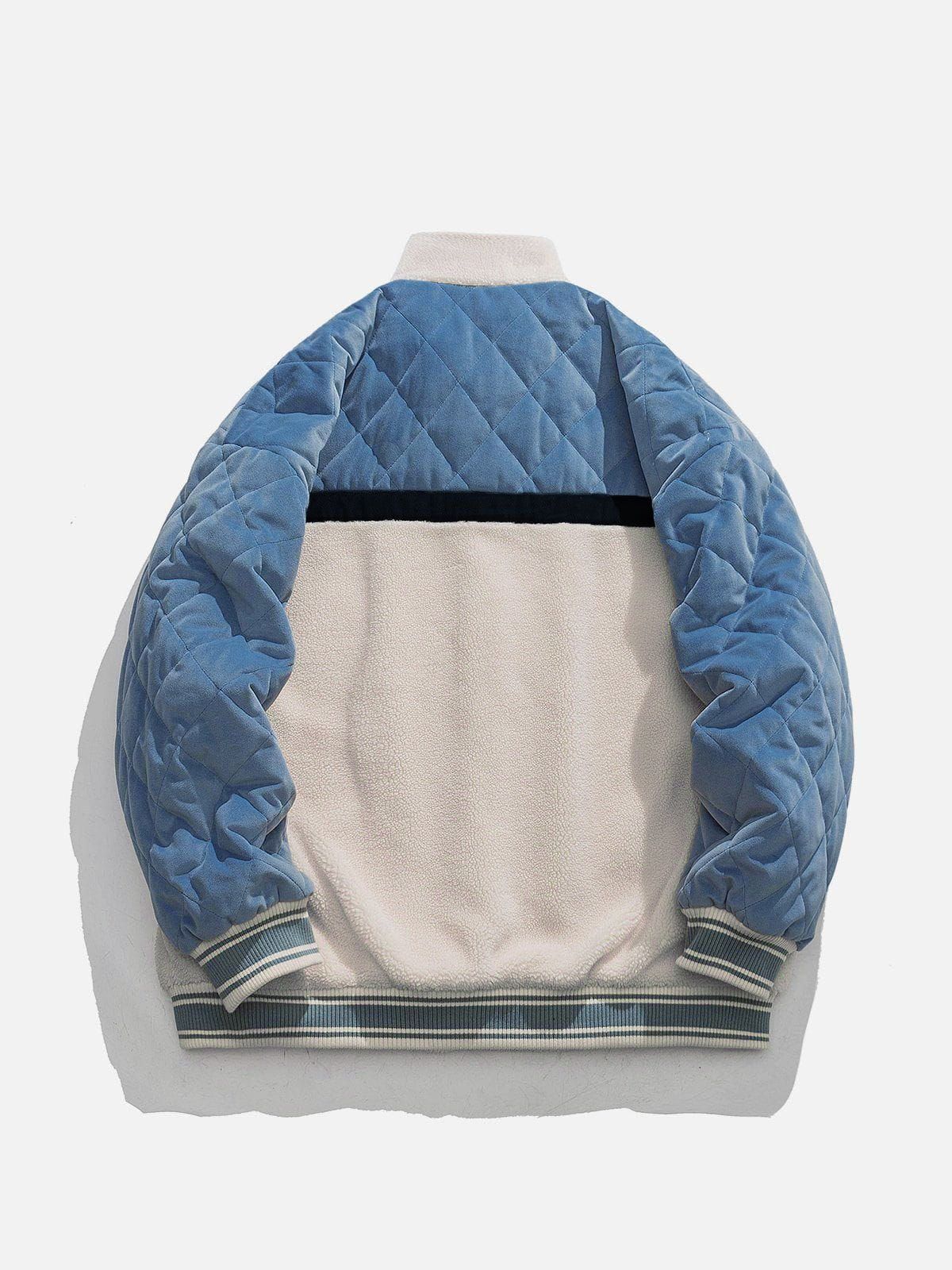 Aelfric Eden Diamond Plaid Patchwork Sherpa Coat sold by Aelfric Eden product image thumbnail 2