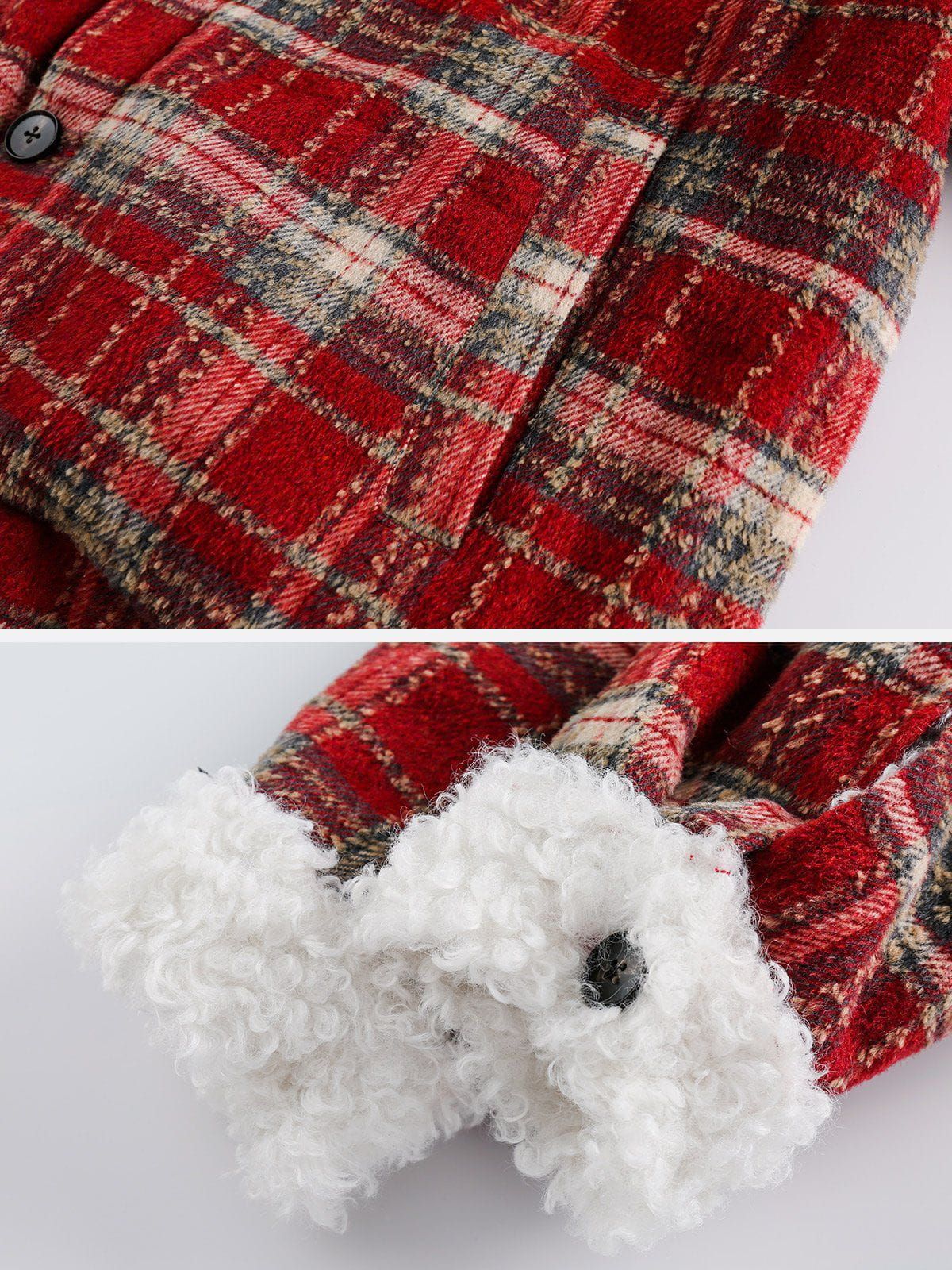 Aelfric Eden Plaid Multi Pocket Winter Coat sold by Aelfric Eden product image thumbnail 4