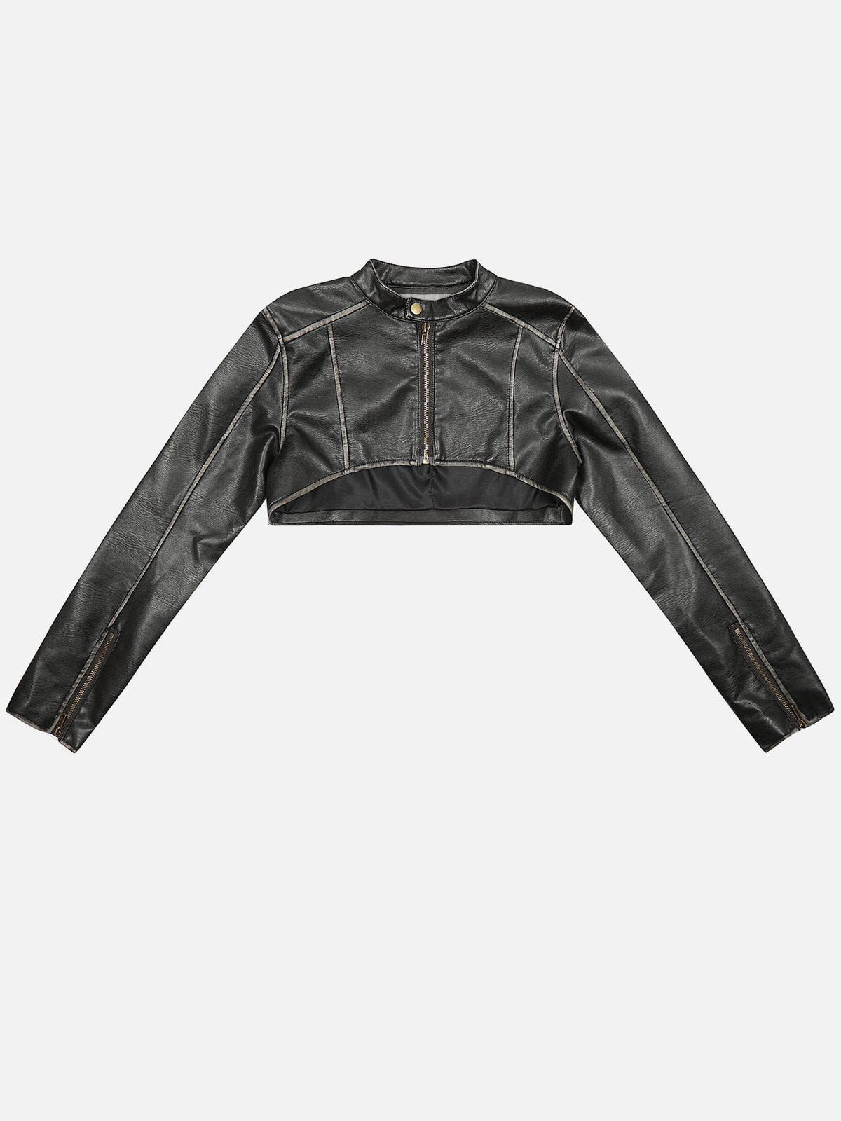 Washed Faux Leather Racing Jacket sold by Aelfric Eden