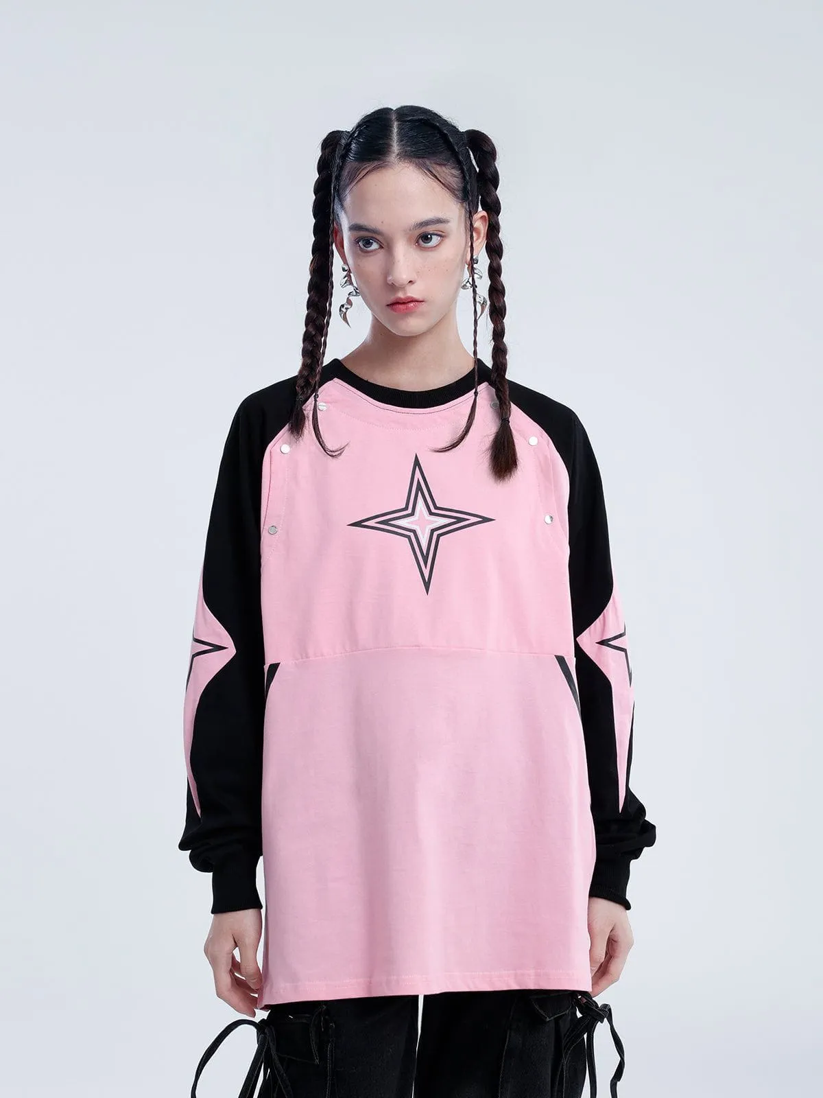 Aelfric Eden Star Patchwork Sweatshirt sold by Aelfric Eden product image thumbnail 3