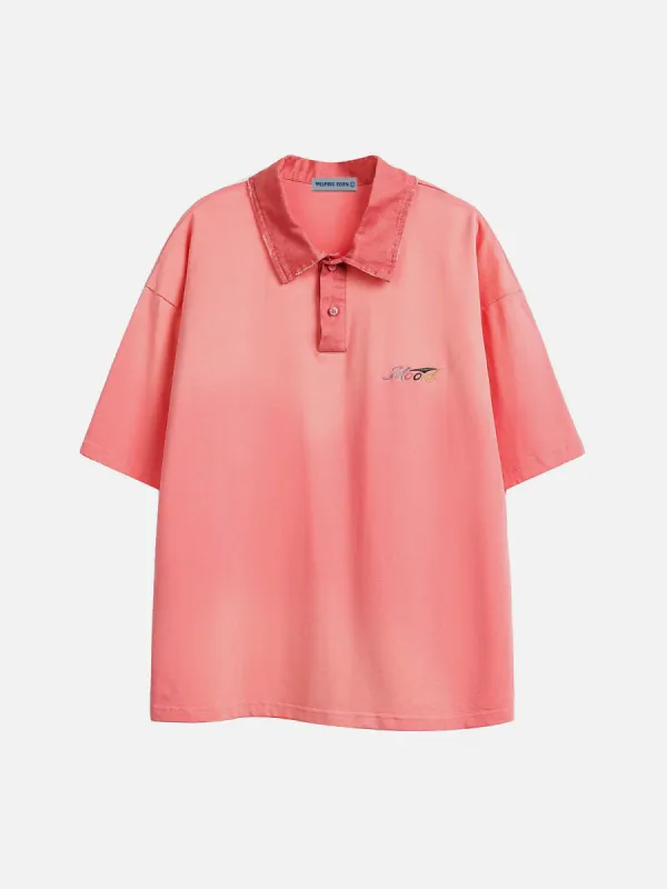 Aelfric Eden Embroidery Gradient Polo Tee sold by Aelfric Eden
