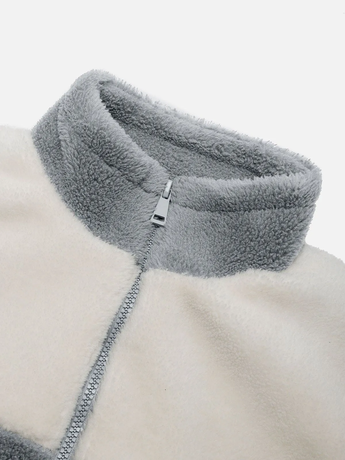 Aelfric Eden Color Block Patchwork Sherpa Jacket sold by Aelfric Eden product image thumbnail 3