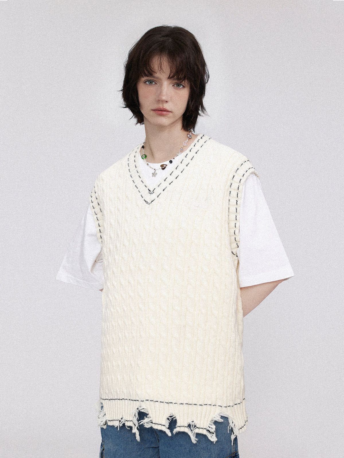 Aelfric Eden Cut Hem Sweater Vest sold by Aelfric Eden