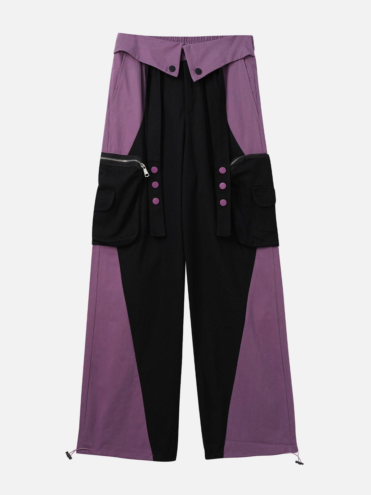 Aelfric Eden 3D Pocket Color Blocking Fold-over Pants sold by Aelfric Eden product image thumbnail 3