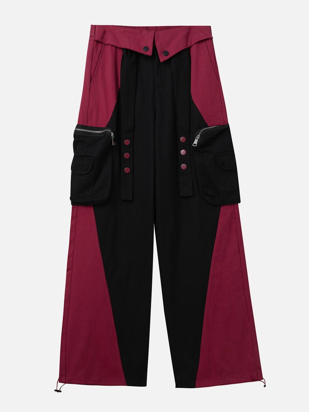 Aelfric Eden 3D Pocket Color Blocking Fold-over Pants sold by Aelfric Eden product image thumbnail 4