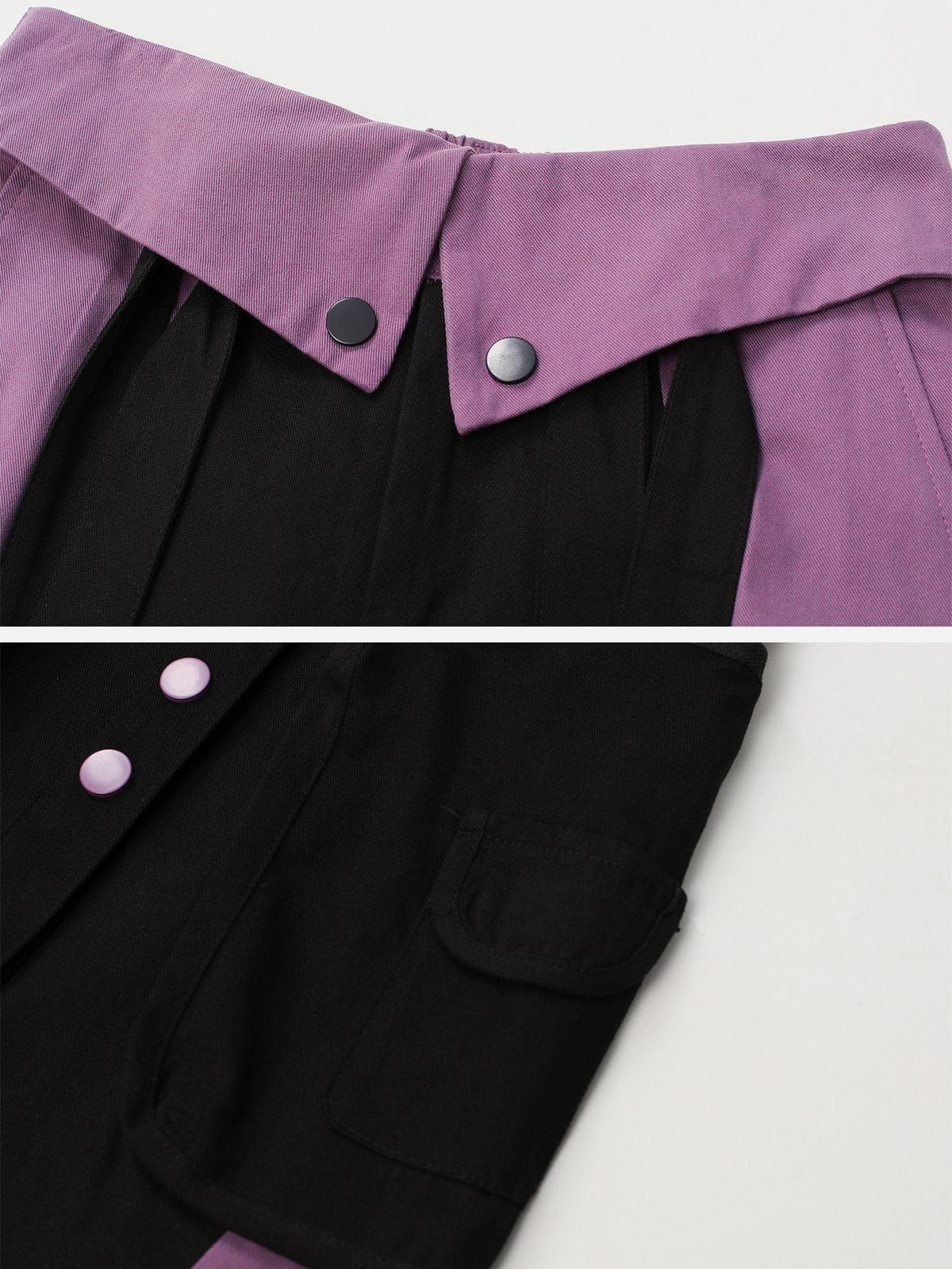 Aelfric Eden 3D Pocket Color Blocking Fold-over Pants sold by Aelfric Eden product image thumbnail 6