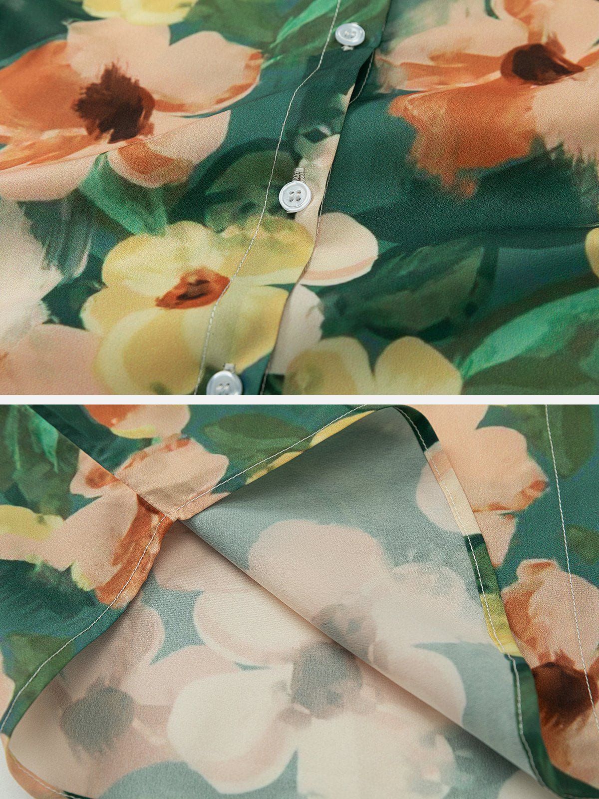 "Flowers Beauty" Print Short Sleeve Shirts sold by Aelfric Eden product image thumbnail 5