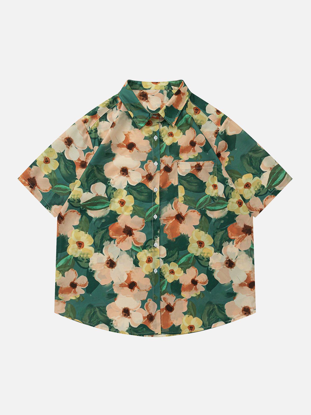 "Flowers Beauty" Print Short Sleeve Shirts sold by Aelfric Eden